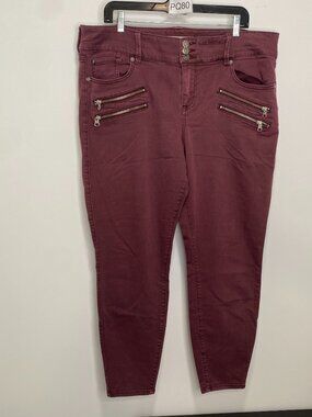 Torrid Burgundy Jeggings Plus Size 20 Stretch Skinny Jeans Edgy Goth Y2K